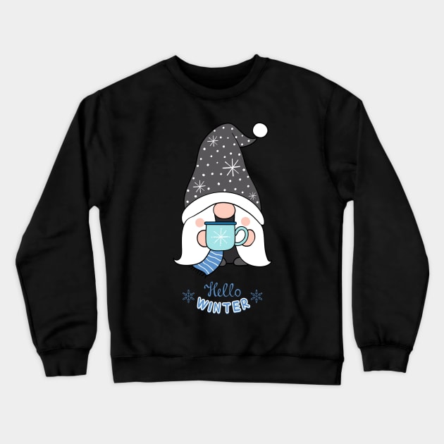 Hellow Winter Crewneck Sweatshirt by Baraka Designs